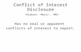 Conflict of Interest Disclosure, Has no real or apparent conflicts of interest to report.