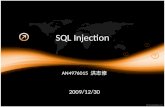 SQL Injection AN4976015 洪志修 2009/12/30. Outline SQL? SQL Injection? 防範.