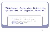 11 FPGA-Based Intrusion Detection System for 10 Gigabit Ethernet Authors: Toshihiro KATASHITA, Yoshinori YAMAGUCHI, Atusi MAEDA,and Kenji TODA Publisher.