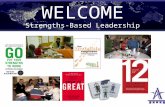 WELCOME Strengths-Based Leadership. STRENGTHS REFLECTION TAKE 15 Record Your Responses to three key questions.