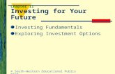 © South-Western Educational Publishing Chapter 11 Investing for Your Future Investing Fundamentals Exploring Investment Options.