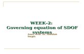WEEK-2: Governing equation of SDOF systems Assoc. Prof. Dr. Abdullah Seçgin.