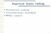 1 Digitial Audio Coding  Perceptual Coding  International Standard  MPEG1 Layer3.