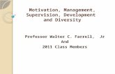 Motivation, Management, Supervision, Development and Diversity Professor Walter C. Farrell, Jr And 2011 Class Members.