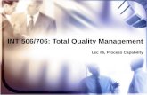 INT 506/706: Total Quality Management Lec #6, Process Capability.