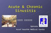 Acute & Chronic Sinusitis לימודי המשך Ephraim Eviatar Assaf Harofeh Medical Center.