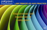 Registration and regulation of companies Registration and regulation of companies.