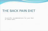 THE BACK PAIN DIET Scientific recommendations for your diet to reduce pain.