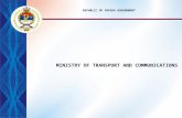 MINISTRY OF TRANSPORT AND COMMUNICATIONS REPUBLIC OF SRPSKA GOVERNMENT.
