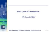 HR: Leading People, Leading Organizations © 2003 SHRM State Council Orientation WI Council SHRM.