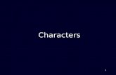 1 Characters. The Characters are the Actors of the Games. The Characters are the Actors of the Games. Three Types of Characters : Three Types of Characters.