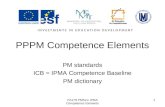 PA179 PMSLC IPMA Competence Elements 1 PPPM Competence Elements PM standards ICB = IPMA Competence Baseline PM dictionary.