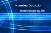 Neutrino Detection By Seyyed Mohammad Reza Taheri Lecturer Dr. M. Vahabi Moghadam.