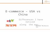 E-commerce – USA vs China Differences I have noticed along the way….. Michael Michelini 迈理倪.