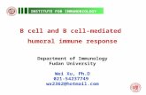 INSTITUTE FOR IMMUNOBIOLOGY B cell and B cell-mediated humoral immune response Department of Immunology Fudan University Wei Xu, Ph.D 021-54237749 wx2362@hotmail.com.