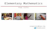 Elementary Mathematics For IITs @JohnSanGiovanni jsangiovanni@hcpss.org.