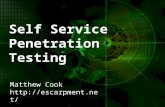 Self Service Penetration Testing Matthew Cook