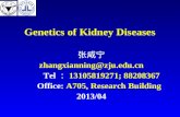 Genetics of Kidney Diseases 张咸宁 zhangxianning@zju.edu.cn Tel ： 13105819271; 88208367 Office: A705, Research Building 2013/04.