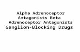 Alpha Adrenoceptor Antagonists Beta Adrenoceptor Antagonists Ganglion-Blocking Drugs.