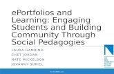 EPortfolios and Learning: Engaging Students and Building Community Through Social Pedagogies LAURA GAMBINO CHET JORDAN NATE MICKELSON JOVANNY SURIEL NCC.