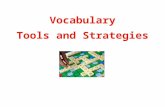 Vocabulary Tools and Strategies. Why Teach Vocabulary Vocabulary deficits are a major cause of problems with reading comprehension Students with low SES.