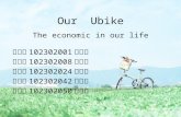 Our Ubike The economic in our life 金融二 102302001 林倢伃 金融二 102302008 蔡丹桂 金融二 102302024 林泓均 金融二 102302042 楊士鴻 金融二 102302050 林育如.