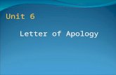 Unit 6 Letter of Apology. Contents Main Sentence Problems (4) Letter of Apology Writing Practice.