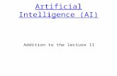 Artificial Intelligence (AI) Addition to the lecture 11.