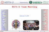 NSTX NSTX Team Meeting –Masa Ono Feb. 11, 2014 NSTX-U Team Meeting February 11, 2014 Culham Sci Ctr U St. Andrews York U Chubu U Fukui U Hiroshima U Hyogo.
