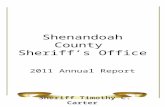Shenandoah County Sheriff’s Office 2011 Annual Report.