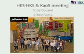 HES-HKS & KaoS meeting Toshi Gogami 5/June/2012 May/2009 @ Hall-C.