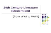 20th Century Literature (Modernism) (from WWI to WWII)