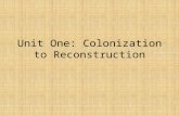 Unit One: Colonization to Reconstruction. Columbus’ Journeys.