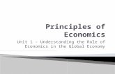 Unit 1 - Understanding the Role of Economics in the Global Economy.