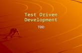 Test Driven Development TDD. Testing ”Testing can never demonstrate the absence of errors in software, only their presence” Edsger W. Dijkstra (but it.