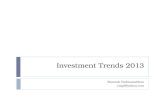 Investment Trends 2013 Ramesh Padmanabhan vnipl@yahoo.com.