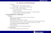 고려대학교 산업공학과 IMEN 368 인간공학 II 13. Stress and Workload stressors environmental – noise, vibration, heat, light psychological – anxiety, fatigue, frustration,