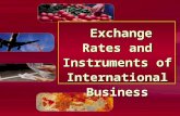 Exchange Rates and Instruments of International Business.