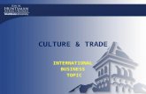 CULTURE & TRADE INTERNATIONALBUSINESSTOPIC. What are the Issues? Getting the Culture --- what to do?
