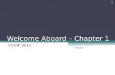 Welcome Aboard – Chapter 1 COMP 2610 Dr. James Money COMP 2610 1.