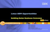 ® © 2008 IBM Corporation Lotus OEM Opportunities Building Better Business Outcomes Glenn Newlove WW OEM Sales Lotus Software IBM Software Group Glenn_Newlove@US.IBM.com.