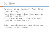 Do Now Review your Concept Map from yesterday.  Are there more ideas that you can add to your list?  Is there another topic area that you’re interested.