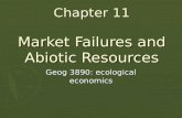 Chapter 11 Market Failures and Abiotic Resources Geog 3890: ecological economics.