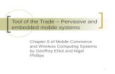1 Tool of the Trade – Pervasive and embedded mobile systems Chapter 8 of Mobile Commerce and Wireless Computing Systems by Geoffrey Elliot and Nigel Phillips.