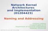 Network Kernel Architectures and Implementation (01204423) Naming and Addressing Chaiporn Jaikaeo Chaiporn.j@ku.ac.th Department of Computer Engineering.