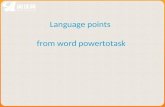 Language points from word powertotask. .....differ in many ways. differ vi 与... 不同，相异 eg:BE differs from AE in spelling and pronunciation He differs from.