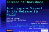 © 2005 Solution Beacon, LLC. All Rights Reserved. Release 11i Workshops Post Upgrade Support in the Release 11i World Session Leader Kevin Dahl, Solution.