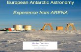 European Antarctic Astronomy Experience from ARENA Nicolas Epchtein CNRS/LUAN/UNSA coordonnateur.