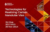 Technologies for Realizing Carbon Nanotube Vias XU Hua 20171013 26 Nov 2014.
