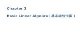 Chapter 2 Basic Linear Algebra ( 基本線性代數 ) 2 2.1 2.1 Matrices ( 矩陣 ) & Vectors ( 向量 ) A matrix ( 矩陣 ) is any rectangular array of numbers If a matrix.